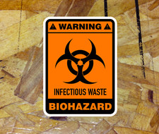 Warning Decal Biohazard Infectious Waste Cleanable Durable Vinyl Decal Sticker Warning Decal Biohazard Infectious Waste Cleanable Durable Vinyl Decal Sticker