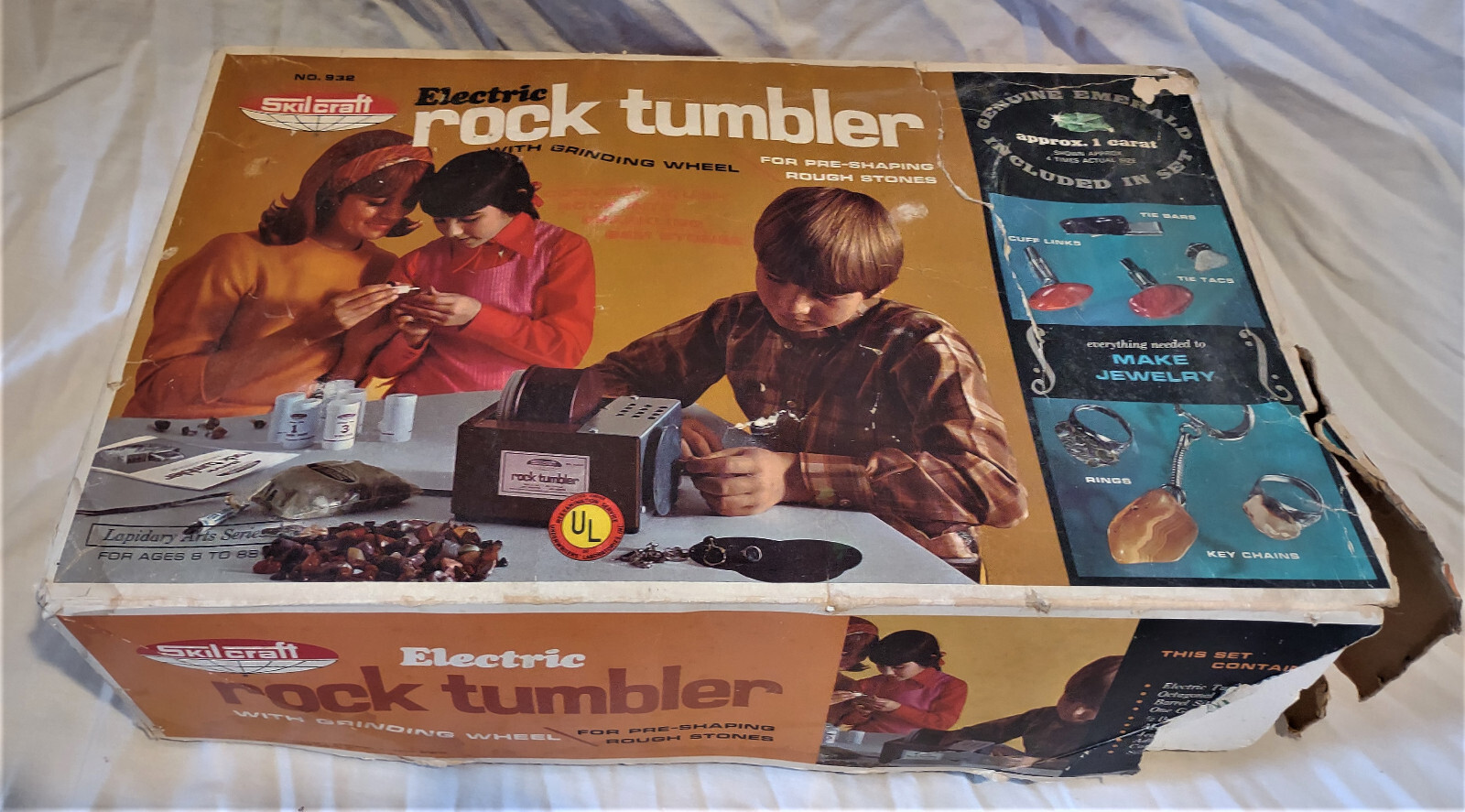 Vintage Skilcraft 932 Electric Rock Tumbler/Polisher Kit w. 2 Tumblers