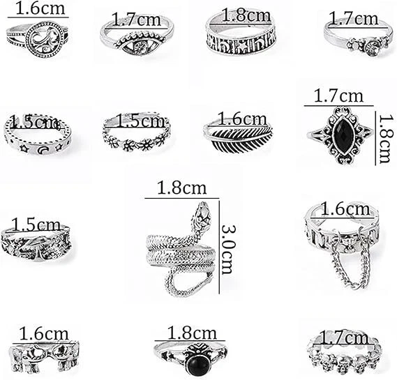 SET ANELLI ACCIAIO INOX DONNA ✅ COLORE ARGENTO REGOLABILI REGALO MAMMA RAGAZZE - Immagine 4 di 4