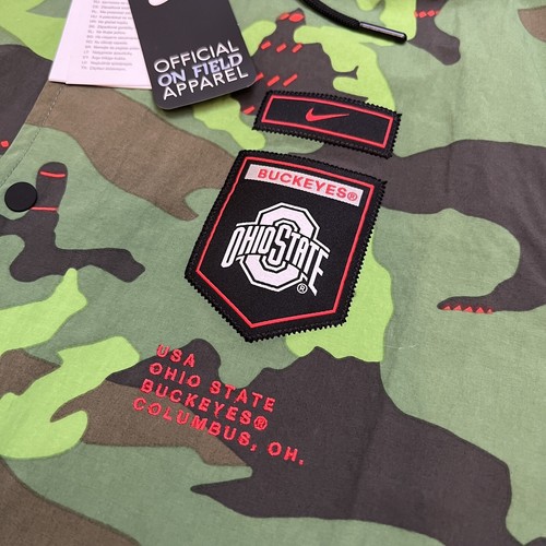 Nike Jacket Ohio State Buckeyes Size Small Mens Green Camo Woven $110 - Picture 4 of 9