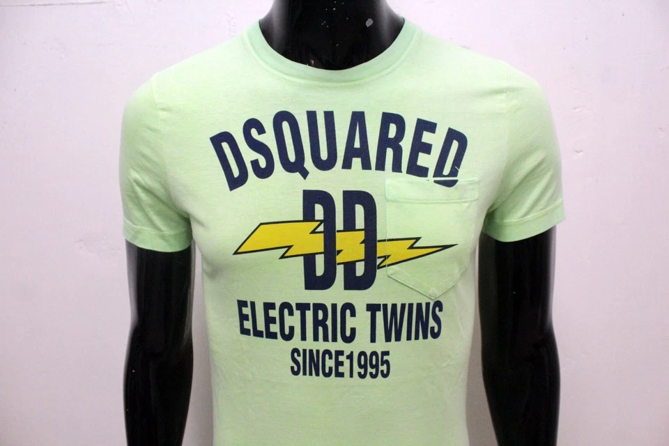 Dsquared2 Camiseta Hombre TALLA S Amarillo Suéter Verano de Algodón Logo - Imagen 2 de 4