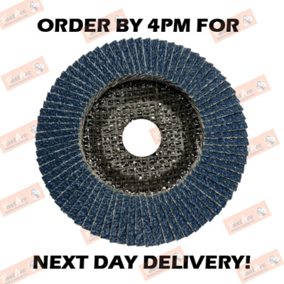 4,5 ZOLL KLAPPSCHEIBE BLAU 100 % ZIRKON 115 MM SCHLEIFPADS P 40 KÖRNUNG INOX METALL