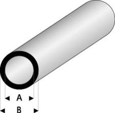 Maquett 419-52 - Styrene Profile - Hollow Round A) 1 / B) 3 X 300 Mm - 2 Pcs