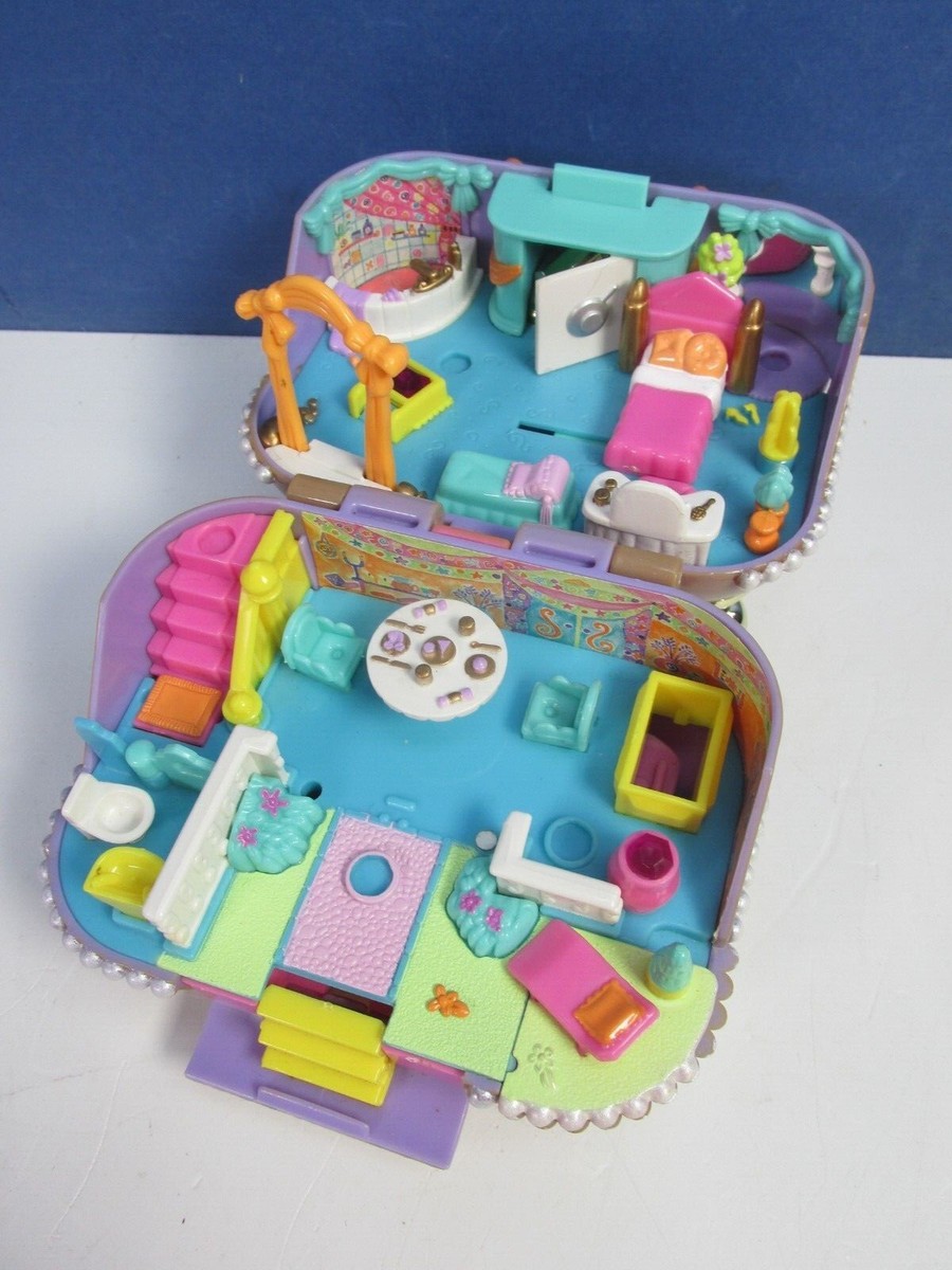 レア☆ ミニチュアLadies3点☆リーフレット2点箱付 RARE vintage POLLY POCKET JEWEL SECRETS SET bluebird compact