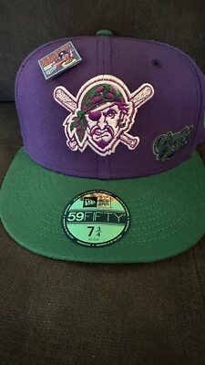 Men's Pittsburgh Pirates New Era Purple/Green MLB x Big League Chew Hat Sz 7 3/4