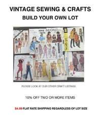 VINTAGE KIDS SEWING PATTERN CRAFT McCALLS, BUTTERICK, SIMPLICITY, KWIK SEW