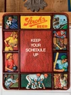 Vintage STROHS Sports "Keep Your Schedule Up" 3D Beer Bar Sign