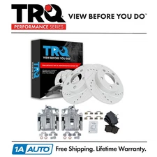 TRQ Rear Brake Pad & Rotor Kit Fits 1999-1999 Volkswagen Jetta