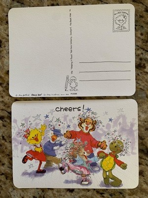 Suzy's Zoo 10  Cheers!   postcards: Suzy, Corky, Emily, Jack and Tiger  