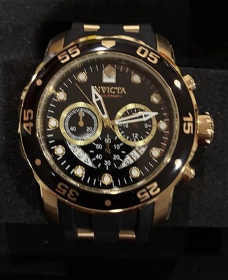 Invicta Pro Diver SCUBA Men s Quartz Chronograph 48mm Gold/Black 100m