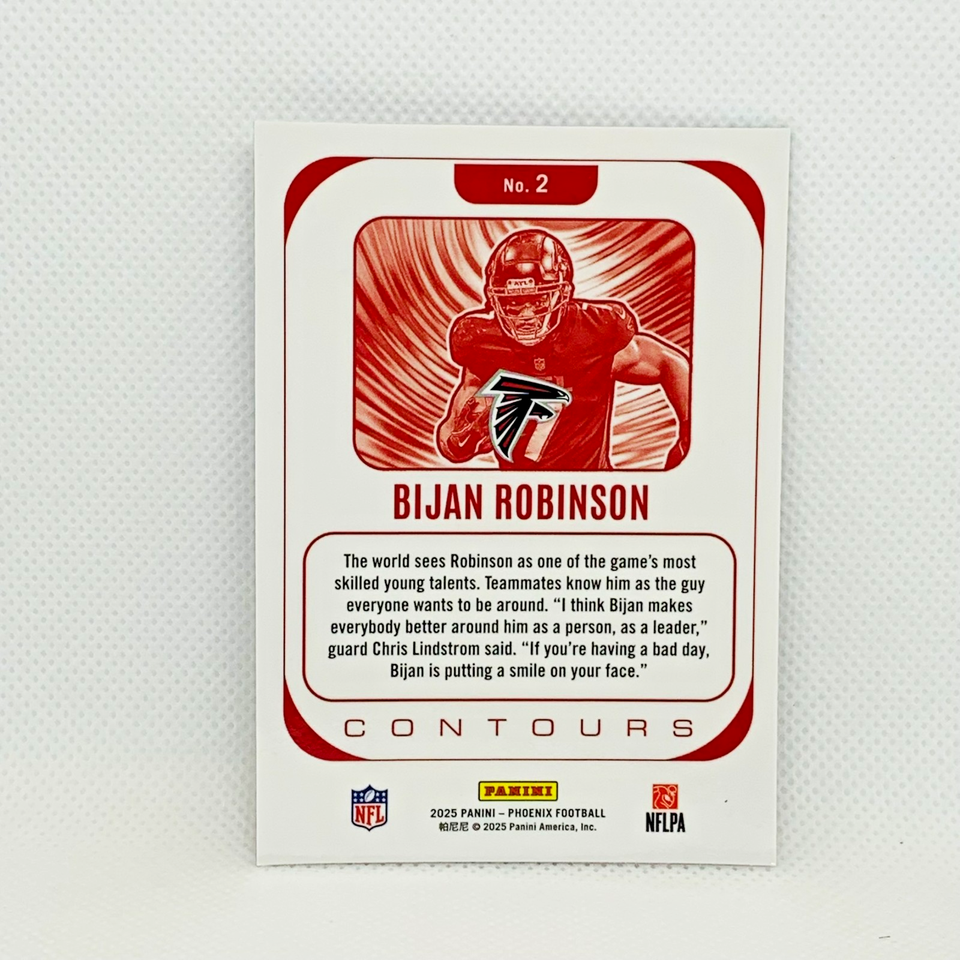 2025 Panini Phoenix Bijan Robinson Contours Refractor Insert #2 Atlanta ...