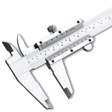 Spurtar Messschieber 150 mm Analog mit Doppelskala und Feststellschraube, 0&ndash;150