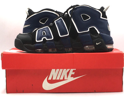 Men's Size 9.5 Nike Air More Uptempo '96 Split  Black Navy Red Shoes DJ4400-001