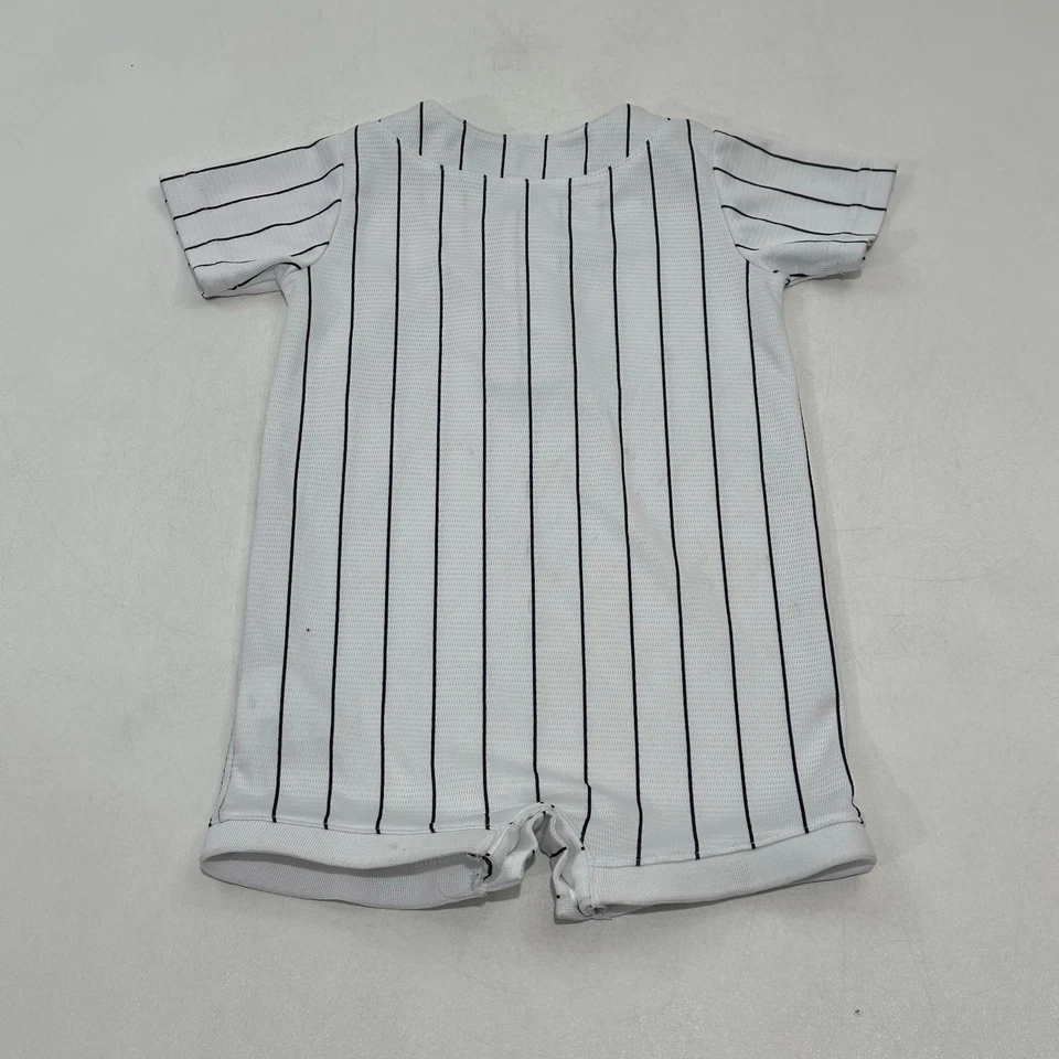 Mameluco Nike bebé/niño pequeño de una pieza blanco a rayas Chicago White Sox MLB, 24 M Foto 4 de 4