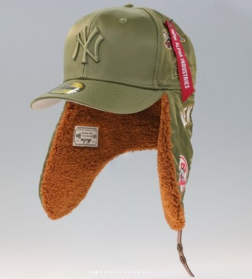 new Era ドッグイヤーキャップ Alpha Industries トリプルコラボ☆【ALPHA×NewEra×MLB】59FIFTY カラーキャップ (ALPHA