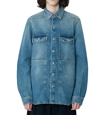 RICK OWENS DRKSHDW Temple Denim Overshirt Jacket New & Authentic
