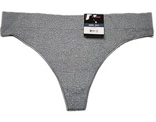   NWT No Boundaries Women's Seamless Low-Rise Thong Panty Size XXXL Grey Heather