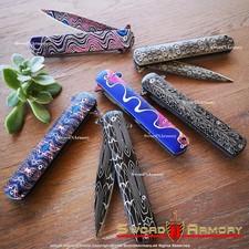 8  Flipper Folding Pocket Knife Spring Assist Open Matching Design Blade Handle