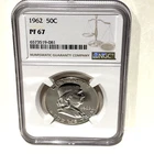 1962 Proof Silver Franklin Half Dollar 50c Graded by NGC - PF67 Beautiful Coin!