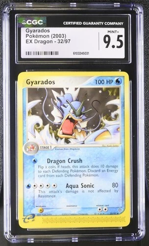 CGC 9.5 MINT+ Gyarados 2003 EX Dragon #32/97 Pokemon Card Non Holo WOTC E Reader
