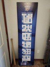 2009-2010 70x19 Oklahoma City Thunder stadium team schedule 1/1 NBA championship