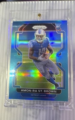 2021 Panini Prizm - Rookie Amon-Ra St. Brown #358 Light Blue Prizm (RC)