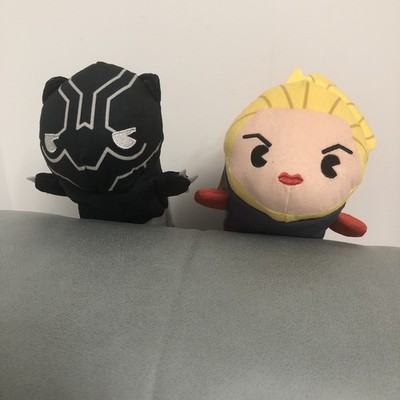 Yoobi Marvel Black Panther Captain Marvel Plush Pencil Case Set School Supplies