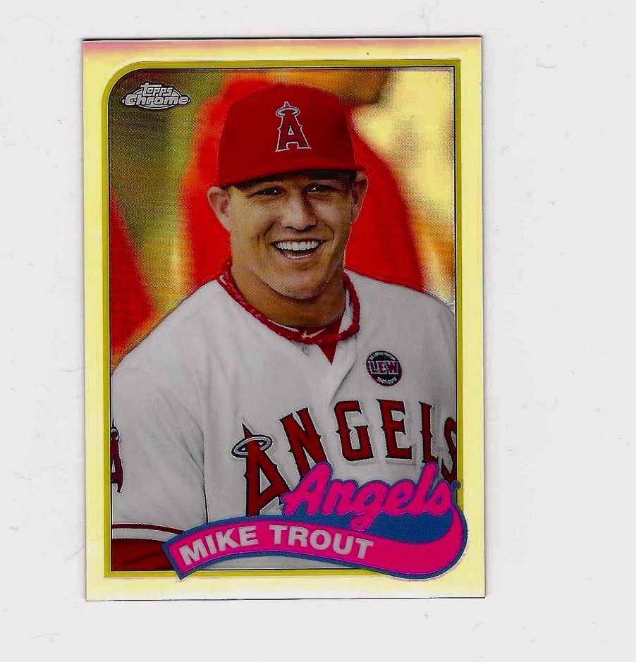 2014 Topps Chrome #89TC-MT Mike Trout Refractor NM-MT Angels Free Shipping