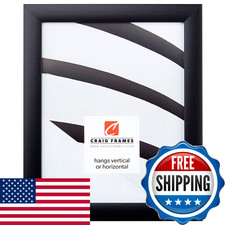 Craig Frames 1Wb3Bk 12 By 32-Inch Picture Frame Smooth Finish 1-Inch Wide Black