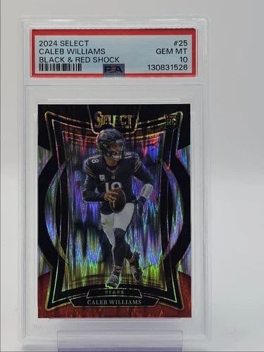 CALEB WILLIAMS 2024 SELECT CONCOURSE ROOKIE BLACK RED SHOCK RC PSA 10 Q2010
