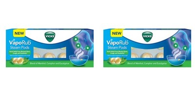 Vicks VapoRub SteamPods Steam Inhalation 10 Tab (Pack of 2 )