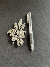 Vintage 1941 Marcel Boucher rhinestone floral brooch Stamped Excellent!
