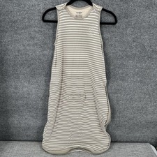 Woolino Sleep Bag Sack 2-4 Years Taupe/white Striped Merino Wool Organic Cotton