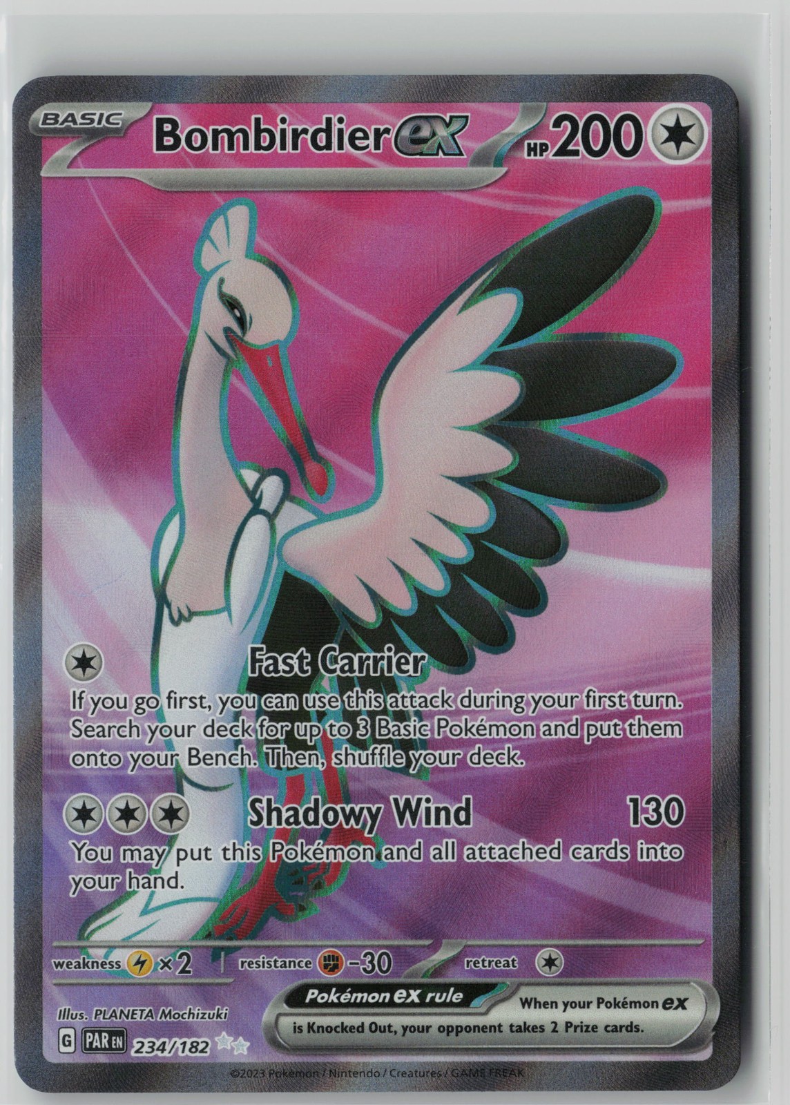 Bombirdier ex Ultra Rare SV04: Paradox Rift 234/182 NM