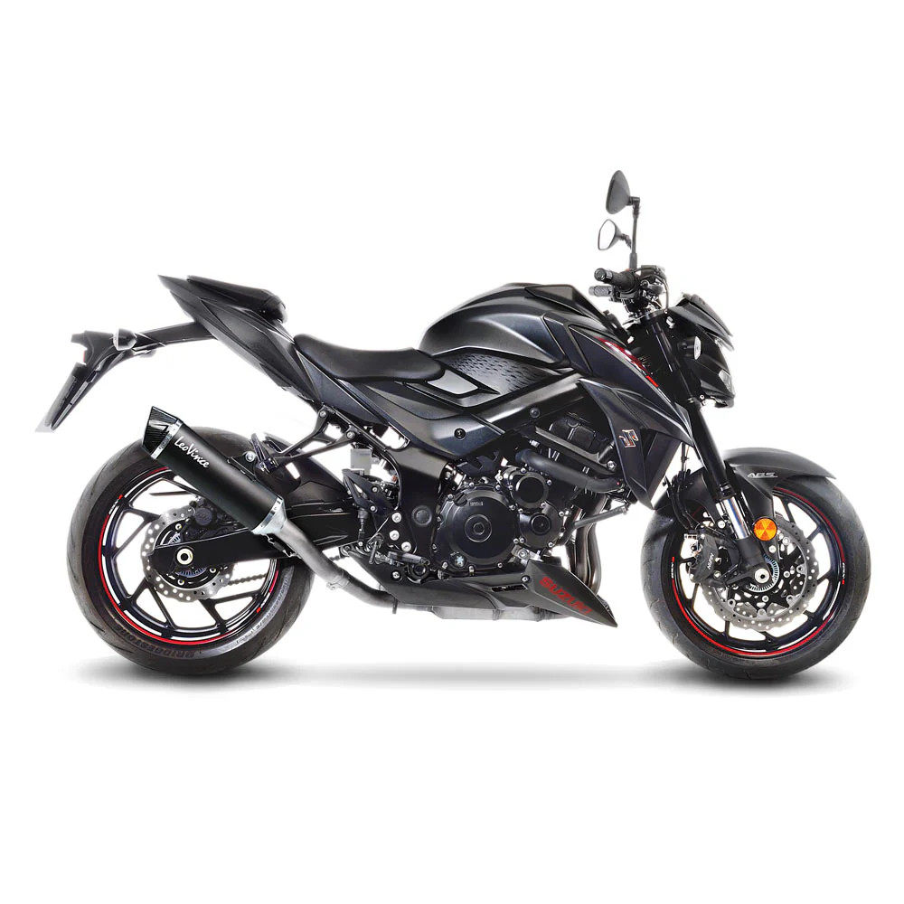 Silencieux NERO GSX-S 750 en acier inoxydable noir mat homologué