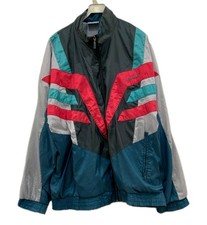 Vtg Adidas Originals Track Jacket Windbreaker Men  s M Colorblock Zip Up 90s 197