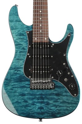 Ibanez AZ Premium AZ447P1QM 7-string Electric Guitar - Cosmic Blue