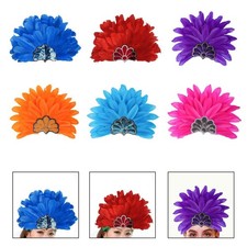 Indian Hat Feather Headdress Accessory Men Women Headpiece for Performance Party