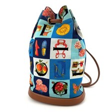 Vintage Gucci Shimo Leather Canvas Backpack All-Over Pattern Backpack From Japan