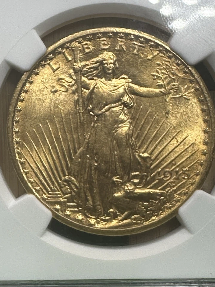 1915-S G$20 Saint-Gaudens Gold Double Eagle - NGC MS 63 Better Date - Image 3 of 4