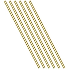 6 Pieces 5mm Brass Round Rods, Brass Solid Round Rod Lathe Bar Stock, 5mm in ...