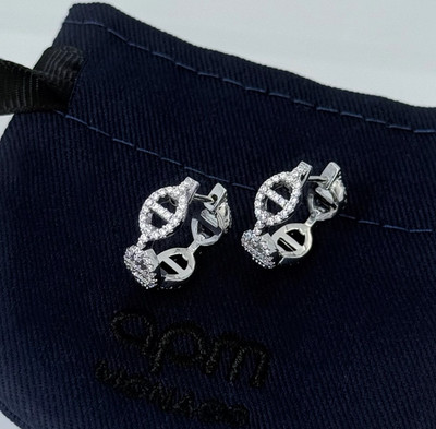 apm MONACO Maille Marine Hoop Earrings, #AE15707OX, Valentine's Day Gift