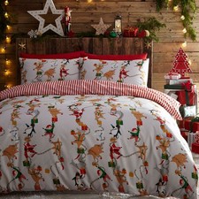Image of Furn Santas Workshop Christmas Reversible Duvet Cover Set