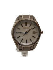 SEIKO Solar Watch Analog Titanium WHT SLV Titanium 7B72 0AG0