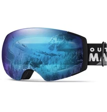 Ski Goggles Pro Frameless, OutdoorMaster Interchangeable Lens 100% UV400