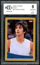 Ricky Rubio Rookie Card 2009-10 Topps Gold #317 BGS BCCG 9