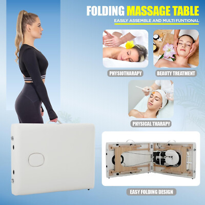 BestMassage XTS-MT296-Cream-FDW 73 inch Salon Massage Table for
