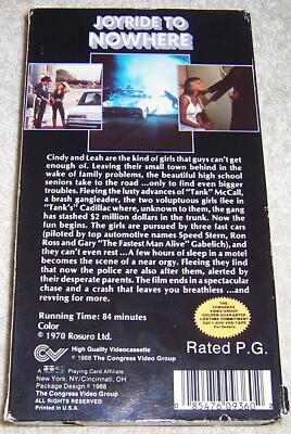 Joyride to Nowhere VHS Video Leslie Ackerman Sandy Serrano | eBay