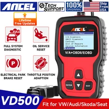 Full System OBD2 Car scanner for VW/Audi Scan Tool Oil Service Due/Brake Reset 