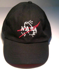 NASA CAP Get Real Gear Black Dress Up Kids Hat / Cap Adjustable